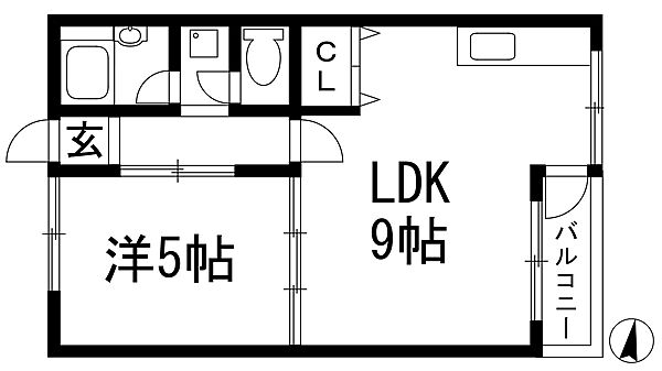 アイランド箕面 ｜大阪府箕面市箕面2丁目(賃貸アパート1LDK・2階・35.00㎡)の写真 その2