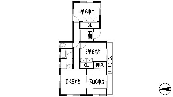 グリーンハウス ｜大阪府池田市天神2丁目(賃貸マンション3DK・3階・66.11㎡)の写真 その1