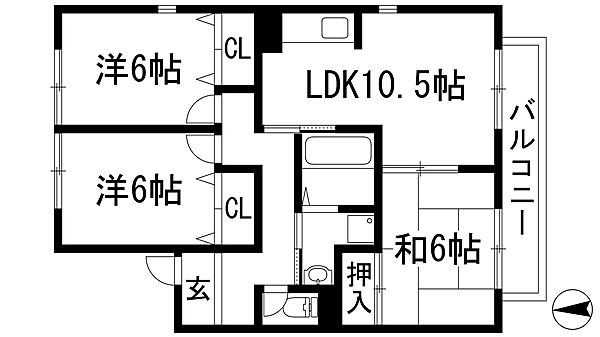 ルミエールB棟 ｜兵庫県伊丹市野間8丁目(賃貸アパート3LDK・2階・68.35㎡)の写真 その1