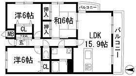 宝塚彩悠館  ｜ 兵庫県宝塚市清荒神1丁目（賃貸マンション3LDK・1階・78.07㎡） その2