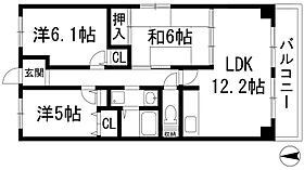 カデット真趣園宝塚  ｜ 兵庫県宝塚市川面5丁目（賃貸マンション3LDK・2階・66.00㎡） その2