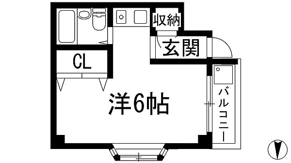 メゾン段上 ｜兵庫県西宮市段上町4丁目(賃貸マンション1R・2階・18.00㎡)の写真 その2