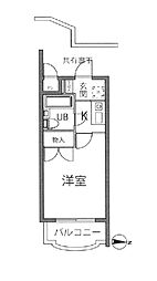 クリオ橋本ファースト 1Kの間取図画像