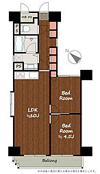 ライオンズマンション南橋本 2LDKの間取図画像