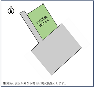 区画図:※区画図と現況が異なる場合には、現況を優先とさせていただきます。 区画図:※区画図と現況が異なる場合には、現況を優先とさせていただきます。