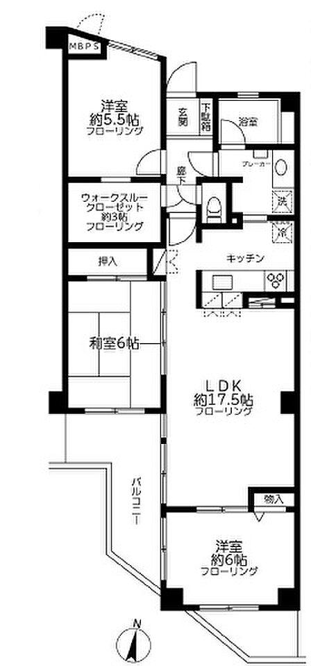 3SLDK 間取り