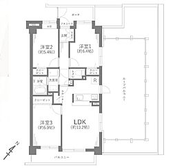 グリーンコーポ多摩ニュータウン南大沢 3LDKの間取図画像
