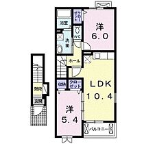 プルートスＡ 203 ｜ 静岡県島田市中河（賃貸アパート2LDK・2階・54.38㎡） その2