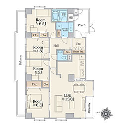 ライオンズステーションプラザ大島 4LDKの間取図画像