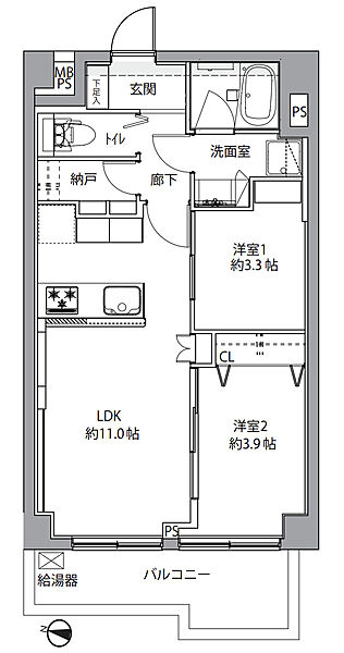 間取りを拡大表示