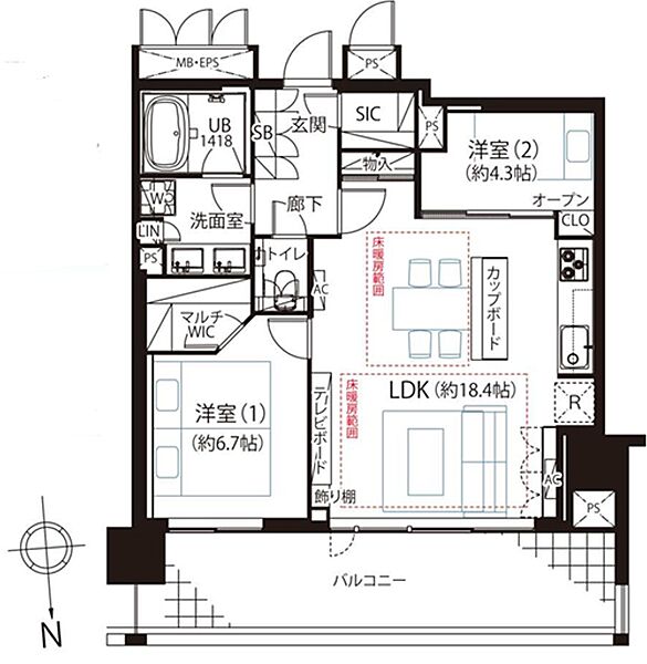 間取りを拡大表示