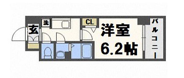 アドバンス大阪セレーノ ｜大阪府大阪市西区本田4丁目(賃貸マンション1K・4階・22.04㎡)の写真 その2