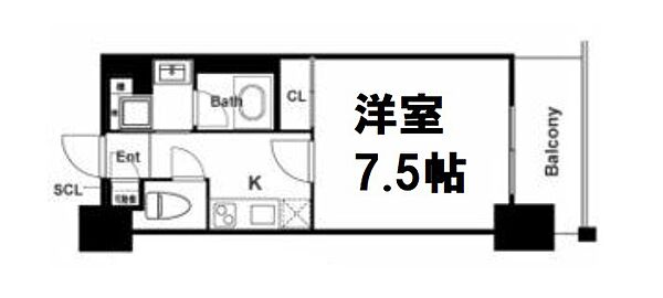 アスヴェル阿波座BLUE EARTH ｜大阪府大阪市西区本田1丁目(賃貸マンション1K・2階・25.18㎡)の写真 その2