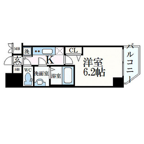 プレサンス心斎橋クオーレ 801｜大阪府大阪市中央区南船場1丁目(賃貸マンション1K・8階・22.04㎡)の写真 その2