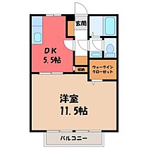 栃木県塩谷郡高根沢町大字宝積寺（賃貸アパート1DK・1階・40.92㎡） その2