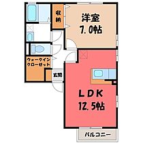 栃木県宇都宮市若草3丁目（賃貸アパート1LDK・1階・48.90㎡） その2