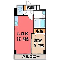 栃木県宇都宮市桜2丁目（賃貸マンション1LDK・5階・46.80㎡） その2