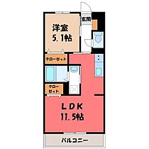 Sunpier  ｜ 栃木県宇都宮市南一の沢町（賃貸マンション1LDK・2階・40.50㎡） その2