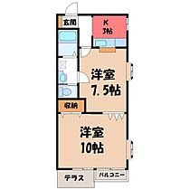 栃木県宇都宮市平松本町（賃貸アパート1LDK・1階・42.97㎡） その2