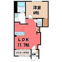 栃木県下都賀郡壬生町大字安塚（賃貸アパート1LDK・1階・43.24㎡） その2