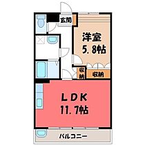 栃木県宇都宮市インターパーク2丁目（賃貸アパート1LDK・2階・44.00㎡） その2