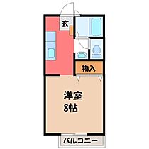 栃木県下都賀郡壬生町緑町2丁目（賃貸アパート1K・2階・27.08㎡） その2