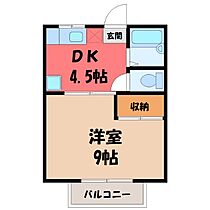 栃木県宇都宮市平松本町（賃貸アパート1DK・1階・28.98㎡） その2