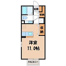 栃木県宇都宮市東岡本町（賃貸アパート1R・1階・30.03㎡） その2