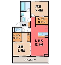 栃木県宇都宮市石井町（賃貸アパート2LDK・2階・58.37㎡） その2