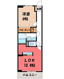 ライラック1 1LDKの間取図画像