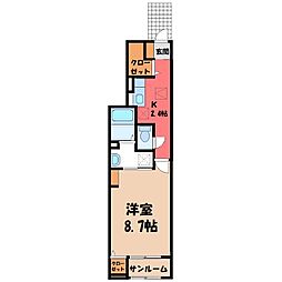 JR東北本線 雀宮駅 徒歩12分 1階/-