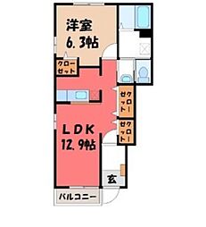 JR東北本線 雀宮駅 バス15分 陸上自衛隊前下車 徒歩1分 1階/-