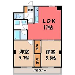 JR東北本線 宇都宮駅 徒歩17分 2階/-