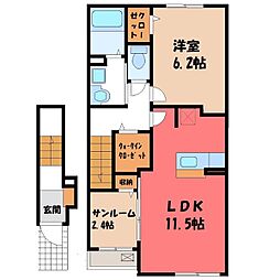 JR東北新幹線 小山駅 バス20分 城南高校西下車 徒歩3分 2階/-