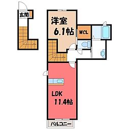 JR両毛線 栃木駅 徒歩4分 2階/-