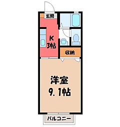 JR東北本線 雀宮駅 3.5km 2階/-
