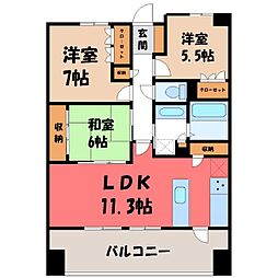 JR東北本線 宇都宮駅 徒歩3分 8階/-