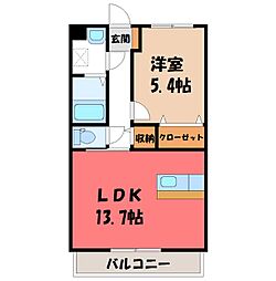 東武宇都宮線 江曽島駅 徒歩18分 2階/-