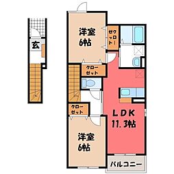 クラール・ハイム D 2階