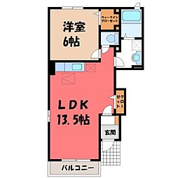 JR東北本線 石橋駅 徒歩20分 1階/-