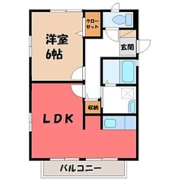 フローラ 1LDKの間取図画像
