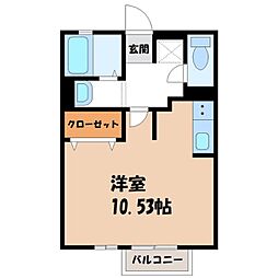 アルコバレーノ ワンルームの間取図画像