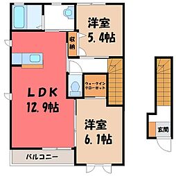 東武宇都宮線 西川田駅 徒歩13分 2階/-