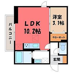 東武宇都宮線 東武宇都宮駅 3.1km 1階/-