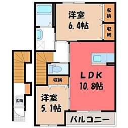 フランボワーズ 2LDKの間取図画像