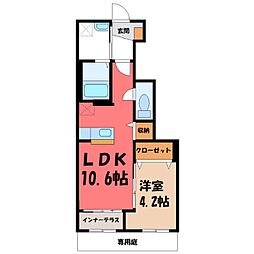 シトロソレイユ 1LDKの間取図画像