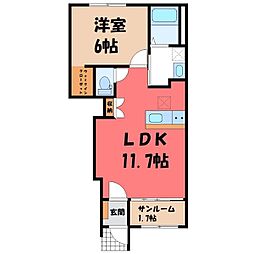 東武日光線 新鹿沼駅 徒歩25分 1階/-