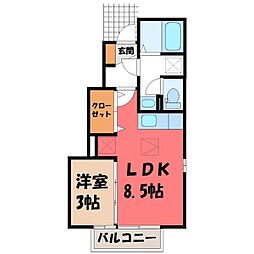 プレシャスガーデン 1LDKの間取図画像