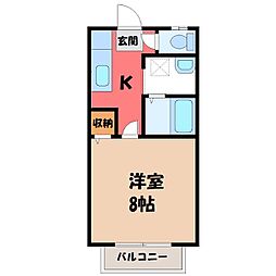 ファミール泉 1Kの間取図画像