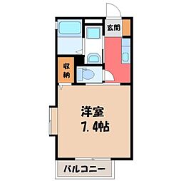ソル・ビエント 1Kの間取図画像